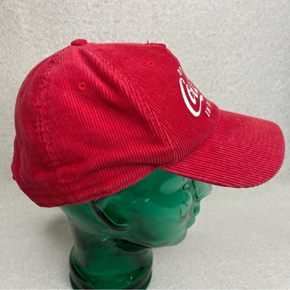 Vintage Coca-Cola SnapBack Hat Baseball Cap-Red-Corduroy-Classic-Vtg-Casual-Cute - Picture 4 of 11